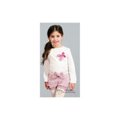 Miranda Girls Ivory T-shirt and Pink Shorts Set